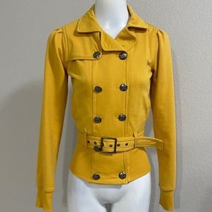 Wet Seal Mustard Jacket w/Belt Size Small